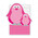 roze tuin geboortebord pinguin met baby
