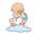 Geboortebord Baby met fles