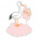 Geboortebord ooievaar met baby | Babyroze