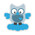 Geboorteborden uiltje blauw